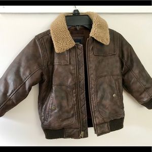 Boys Faux Leather Jacket by BabyGap Sz 3 y/o